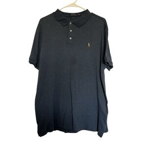 Polo Ralph Lauren Mens‎ XL Blue Custom Slim Fit Polo Shirt Heritage